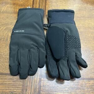 HEAD Men’s Waterproof Hybrid Windproof Breathable Gloves, Black, Size M